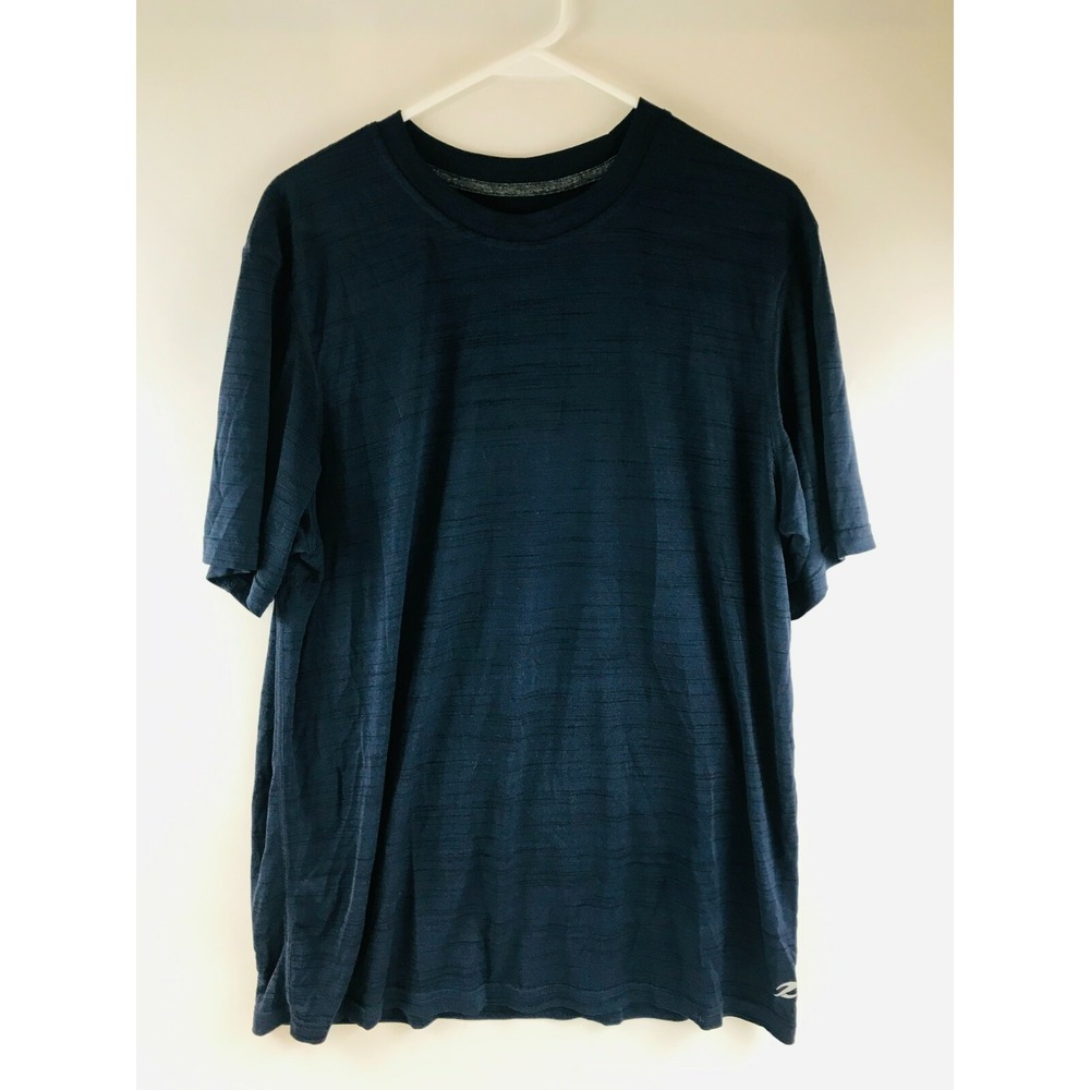 Energy Zone Athletic Shirt Men's Size Large Navy Blue Crew Neck Loose Fit Tee